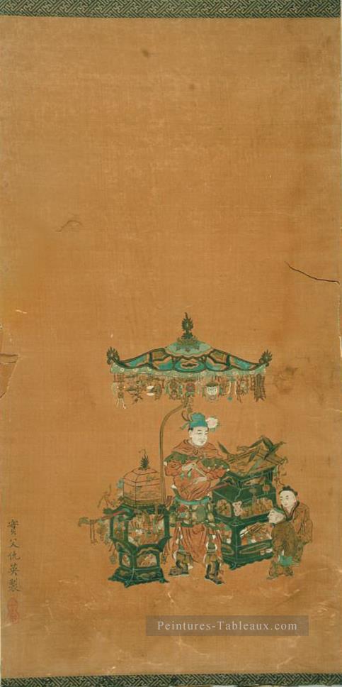 défilement illustrant le Sūtra du cœur 1543 encre de Chine ancienne Peintures à l'huile